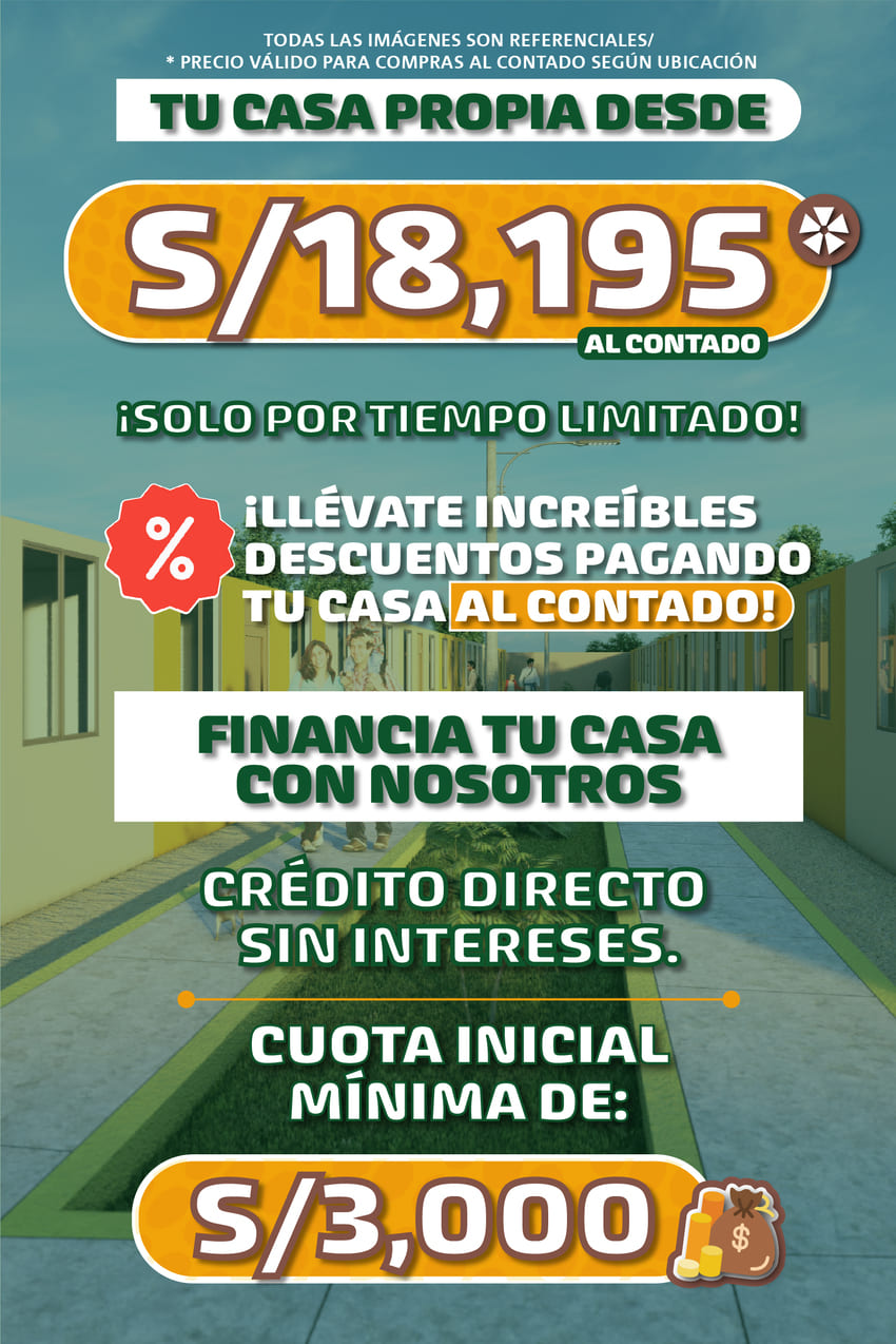 Tu casa propia desde S/16,405